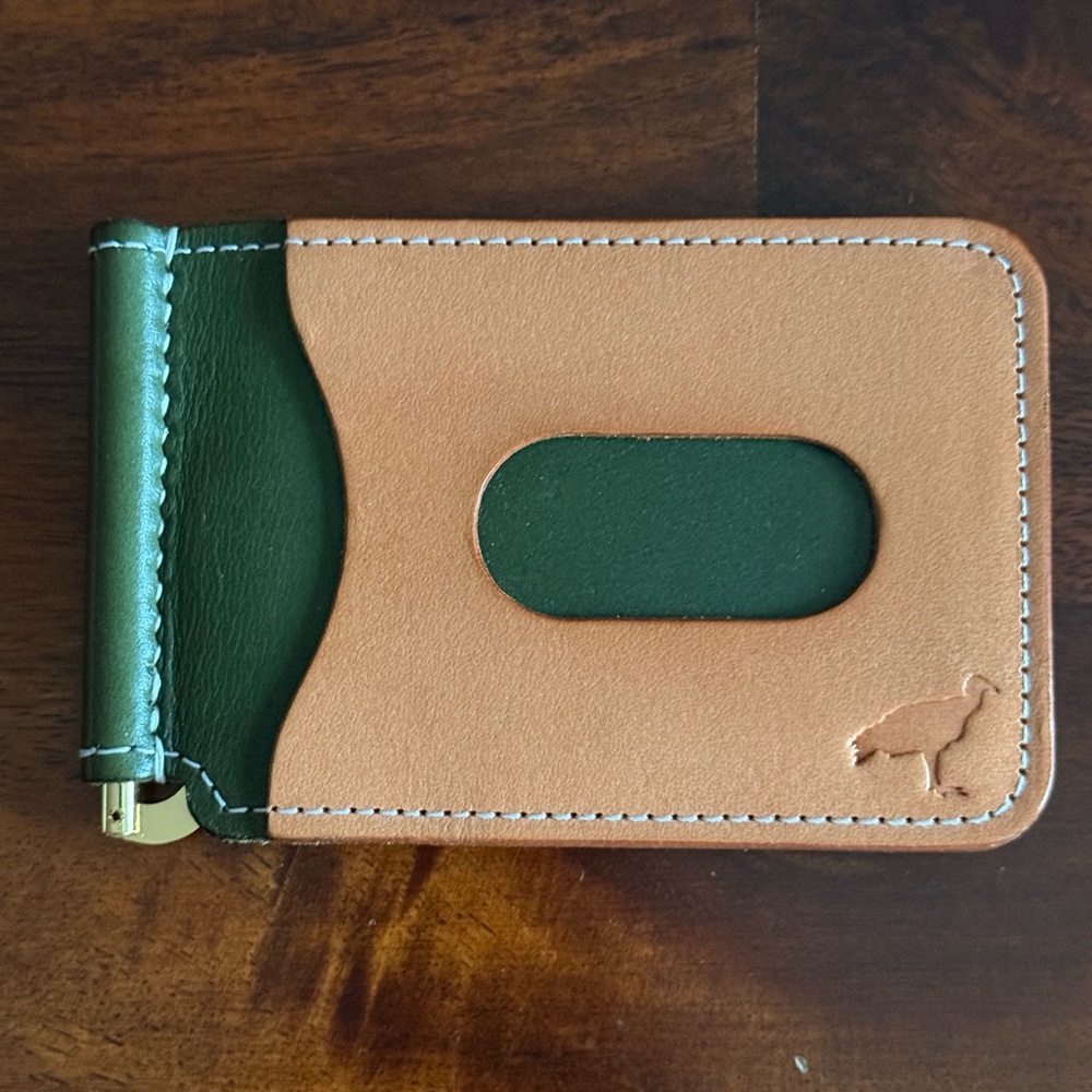 Vulture Leather Minimalist Wallet with Money Clip